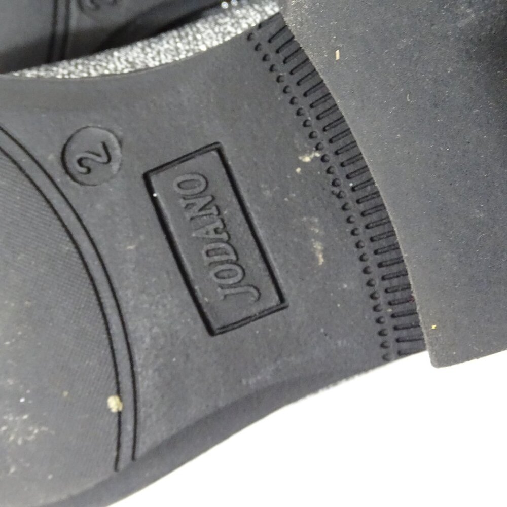 Jodano Collection Memory Foam Loafers Boys Size 2 Silver Glitter Slip On Shoes - Picture 6 of 10